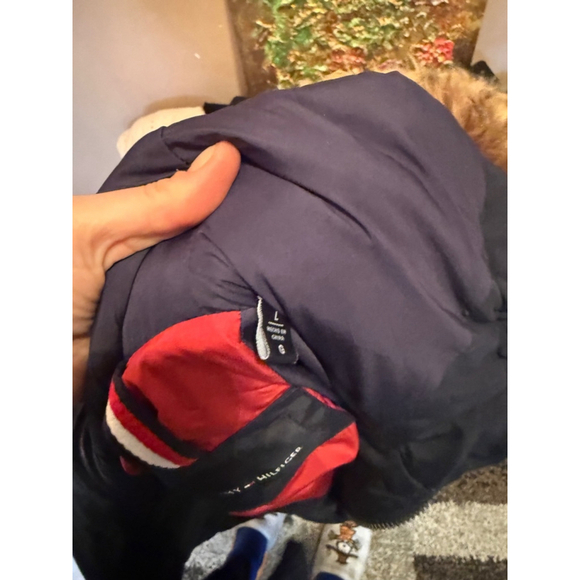 Men's Tommy Hilfiger Puffer Jacket, L, Navy, Red, White - Picture 5 of 5